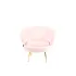 Fauteuil Stoel Shell - Lichtroze - 84x76x82cm