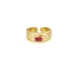 Ring laagjes gekleurd detail - goud/roze